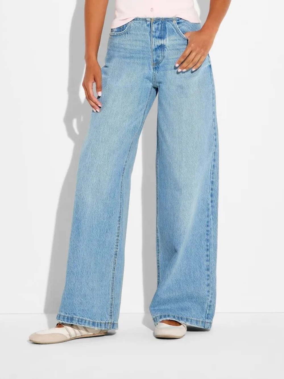 wild fable Light Wash Wide-Leg High-Rise Jeans